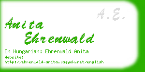 anita ehrenwald business card